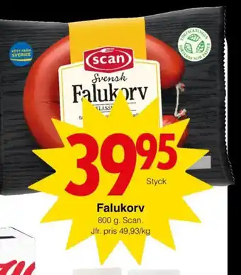 Matöppet Falukorv erbjuda