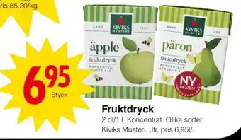 Matöppet Fruktdryck erbjuda