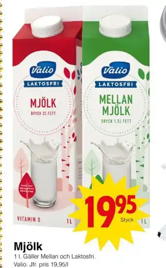 Matöppet Mjölk erbjuda