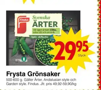 Matöppet Frysta Grönsaker erbjuda
