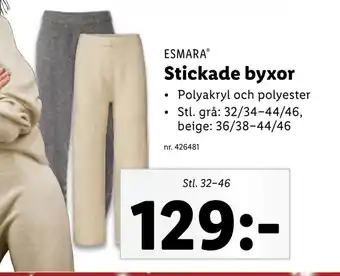 Lidl Stickade byxor erbjuda