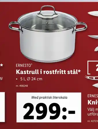Lidl Kastrull i rostfritt stål erbjuda