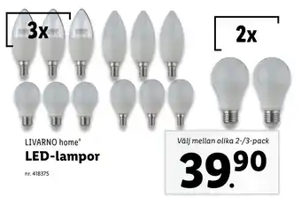 Lidl Led-lampor erbjuda