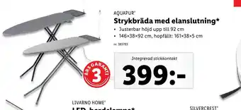 Lidl Strykbräda med elanslutning erbjuda