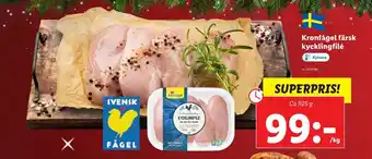 Lidl Kronfågel färsk kycklingfilé erbjuda