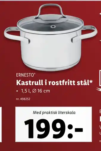Lidl Kastrull i rostfritt stål erbjuda