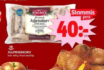 ICA Kvantum Scan julprinskorv erbjuda