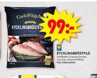 ICA Kvantum Guldfågeln kycklingbröstfilé erbjuda