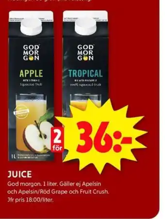 ICA Kvantum God morgon juice erbjuda