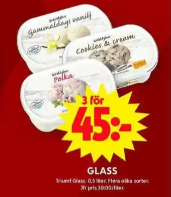 ICA Maxi Triumf gräddglass erbjuda