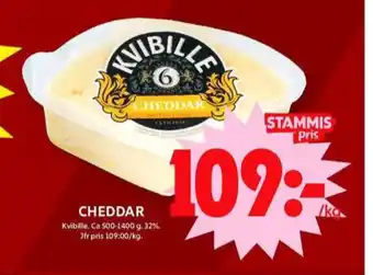 ICA Maxi Kvibille cheddar erbjuda