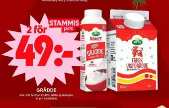 ICA Maxi Arla vispgrädde erbjuda