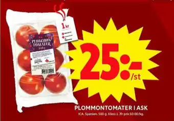 ICA Maxi Ica plommontomater erbjuda
