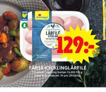 ICA Maxi Kronfågel kycklinglårfile erbjuda