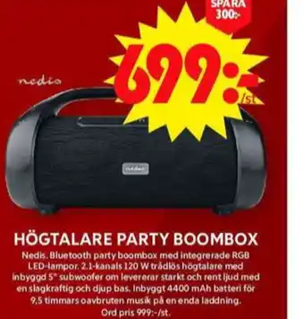 ICA Maxi Nedis högtalare erbjuda