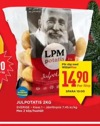 Willys Lpm potatis erbjuda