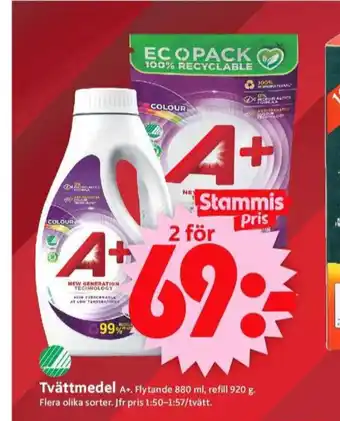 ICA Supermarket A+ tvättmedel flytande erbjuda
