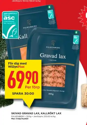 Willys Falkenberg seafood lax erbjuda