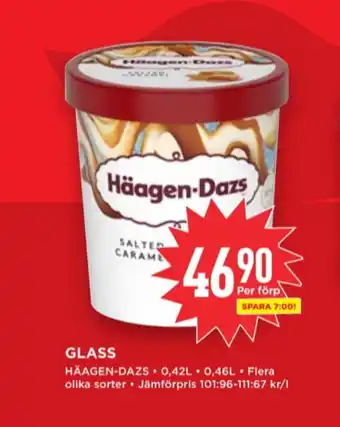 Willys Häagen-dazs glass erbjuda