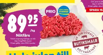 City Gross Nötfärs erbjuda