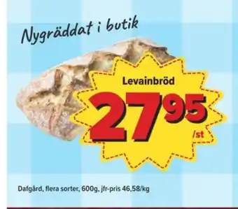 Östenssons Dafgårds butiksbakat matbröd erbjuda
