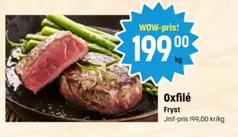 Oxfilé Fryst Jmf-pris 199,00 kr/kg