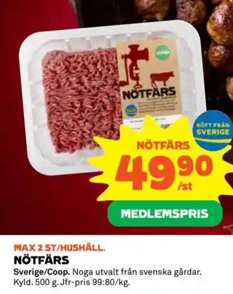 Coop NÖTFÄRS erbjuda