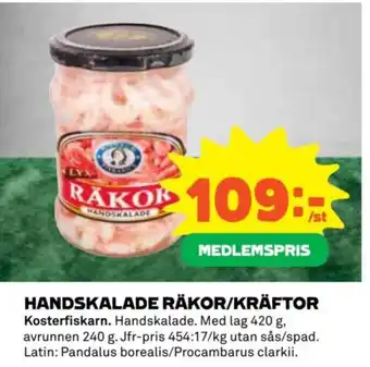 Coop HANDSKALADE RÄKOR/KRÄFTOR erbjuda