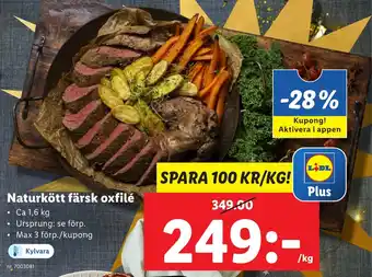 Naturkött färsk oxfilé