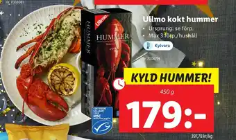 Lidl Ullmo kokt hummer erbjuda