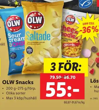 Lidl OLW Snacks erbjuda