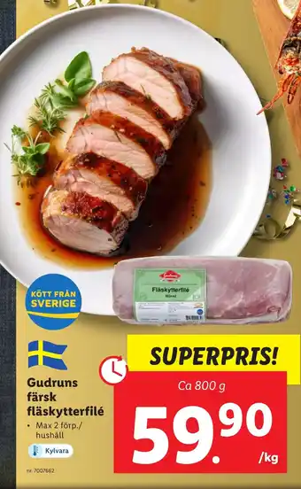 Lidl Gudruns färsk fläskytterfilé erbjuda