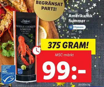 Lidl Amerikansk hummer erbjuda