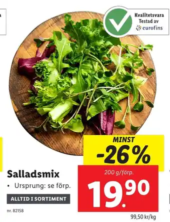Lidl Salladsmix erbjuda