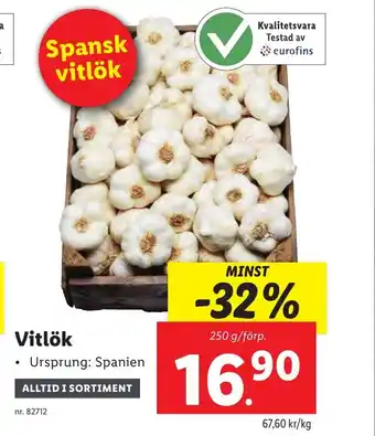 Lidl Vitlök erbjuda