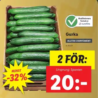 Lidl Gurka erbjuda