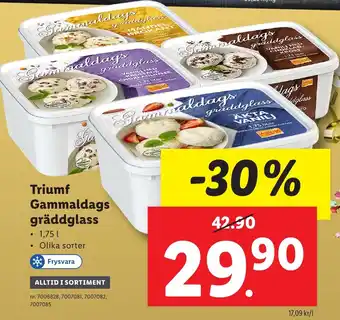 Lidl Triumf Gammaldags gräddglass erbjuda
