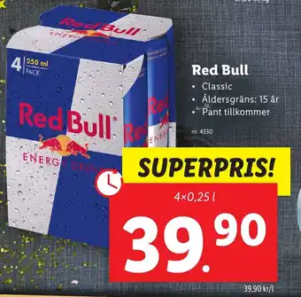 Lidl Red Bull erbjuda