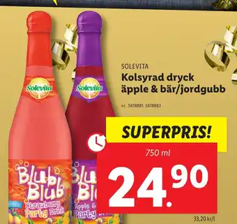 Kolsyrad dryck äpple & bär/jordgubb