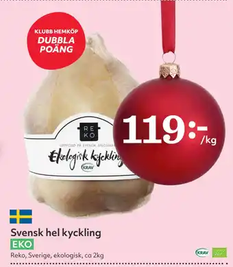 Hemköp Svensk hel kyckling erbjuda