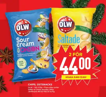 Willys Chips, ostsnacks erbjuda