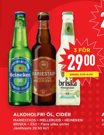Willys Alkoholfri öl, cider erbjuda
