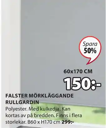 JYSK Falster mörkläggande rullgardin erbjuda