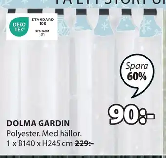 JYSK Dolma gardin erbjuda