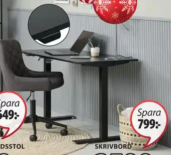 JYSK Svaneke höj- och sänkbart skrivbord erbjuda
