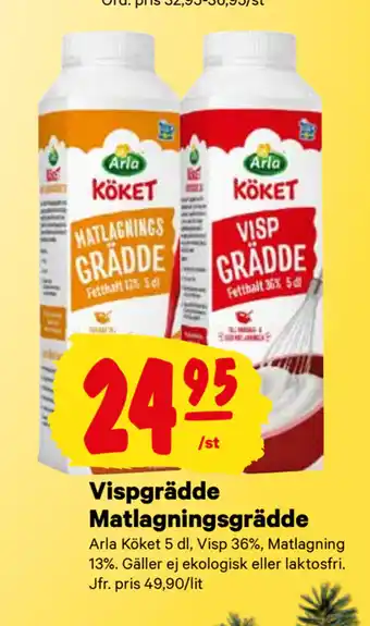 minmatbutik Vispgrädde matlagningsgrädde erbjuda