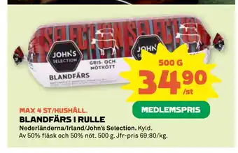 Stora Coop Blandfärs i rulle erbjuda