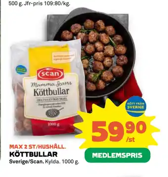 Stora Coop Köttbullar erbjuda