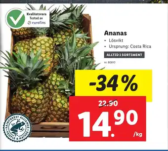 Lidl Ananas erbjuda