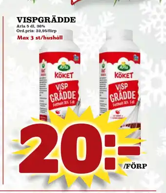 Supergrossen Vispgrädde erbjuda